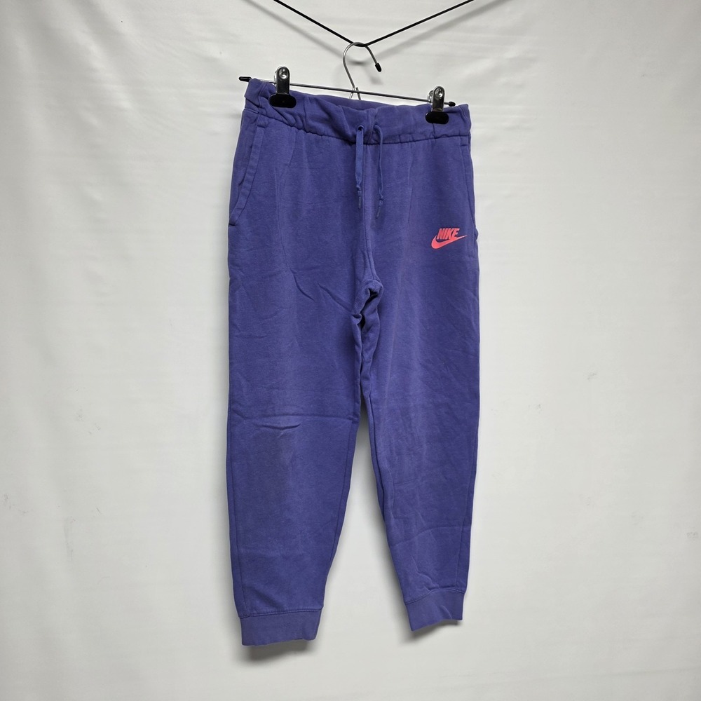 Nike Sweatpants Womens Large Purple Pink Joggers Fleece Swoosh Lounge